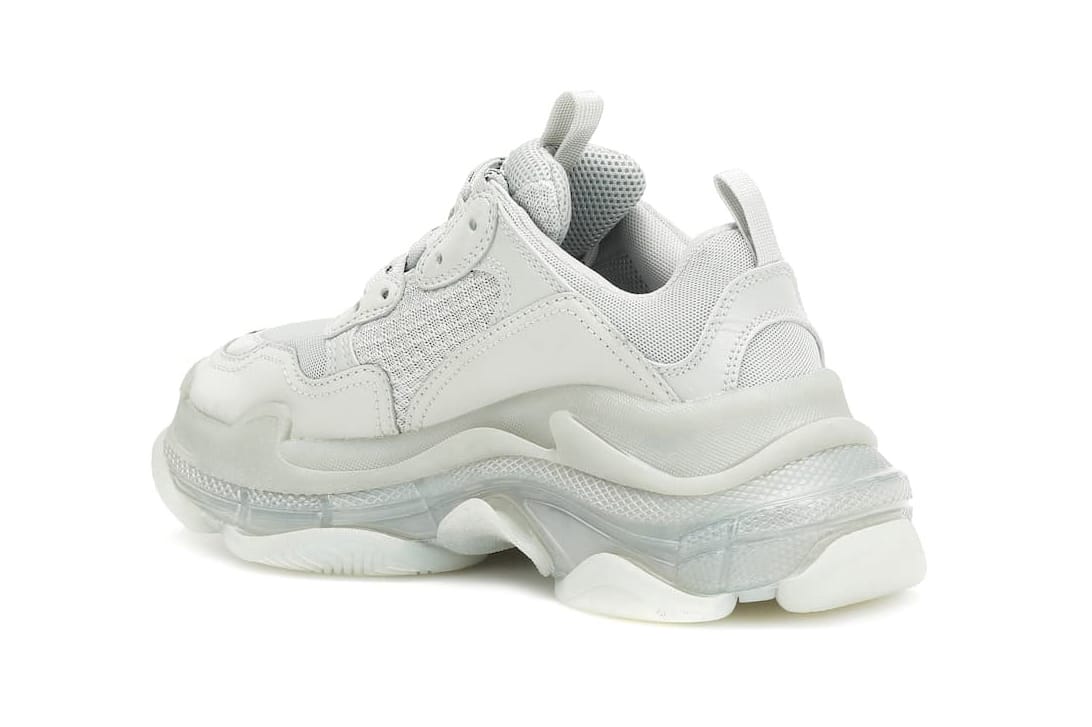 Buy Balenciaga Pink Mesh And Leather Triple S Clear Sole